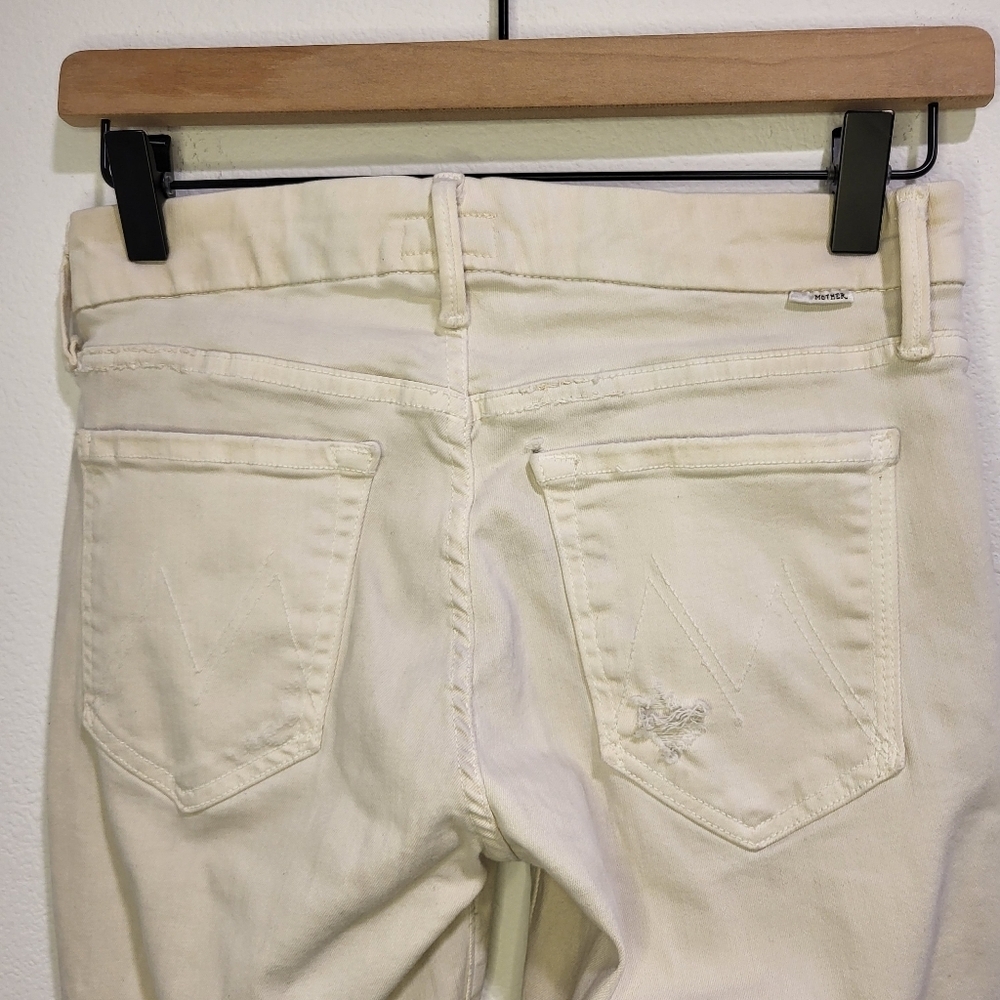 MOTHER Jeans, Looker ankle fray SIZE 26 IN WHITE - Picture 6 of 9